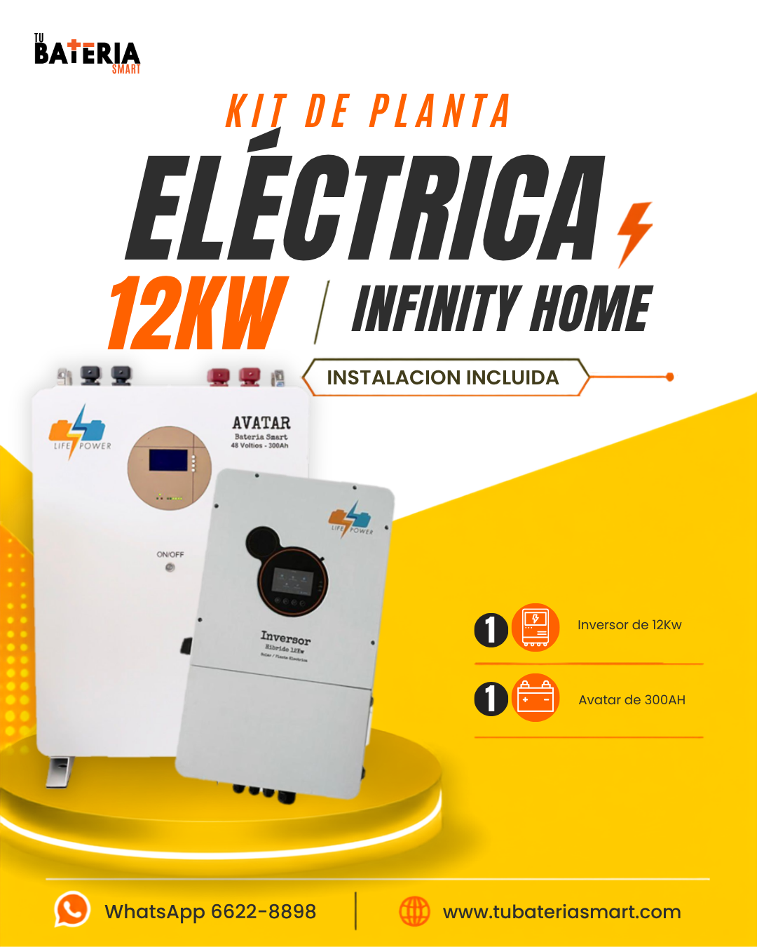 Kit Infinity Home · Planta Eléctrica 12kw