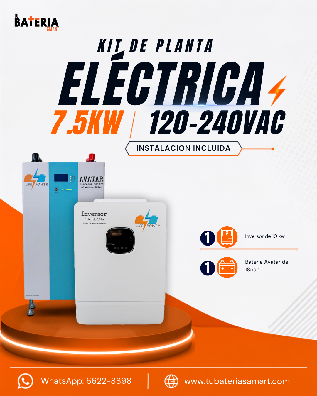 Kit de Respaldo Planta Eléctrica 7.5kw