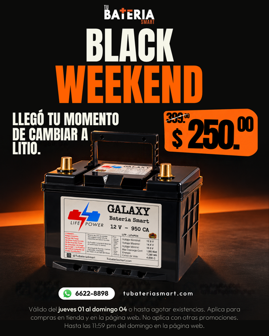 Black Weekend - Batería GALAXY 12V 950 CA Life Power $250