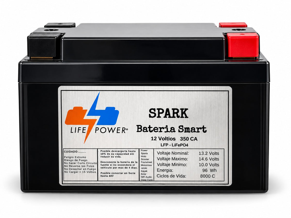 Lithiumbatterie LifePower Spark 12V 350CA für Motorrad und Roller